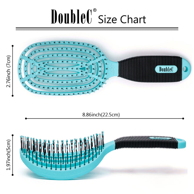 Patented Venting hair brush DoubleC - Blue